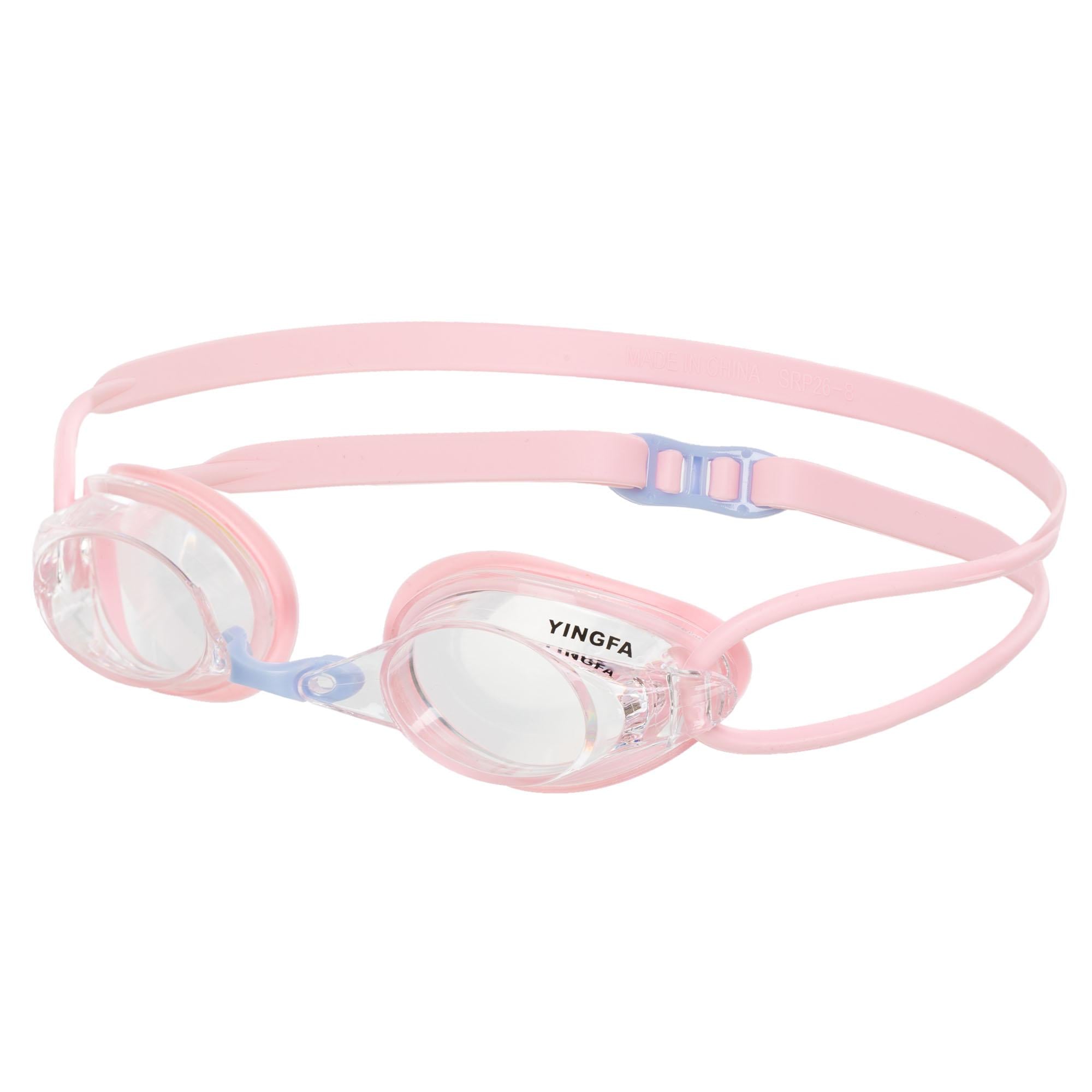 Очки для плавания стартовые YINGFA Y590AF Прозрачно-розовый (Y590AF_Прозрачный-розовый)