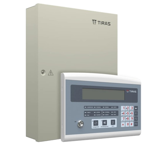 Прибор приемно-контрольный пожарный TIRAS ППКП 16.128 П 220V 30 ВА Серый (34964902)
