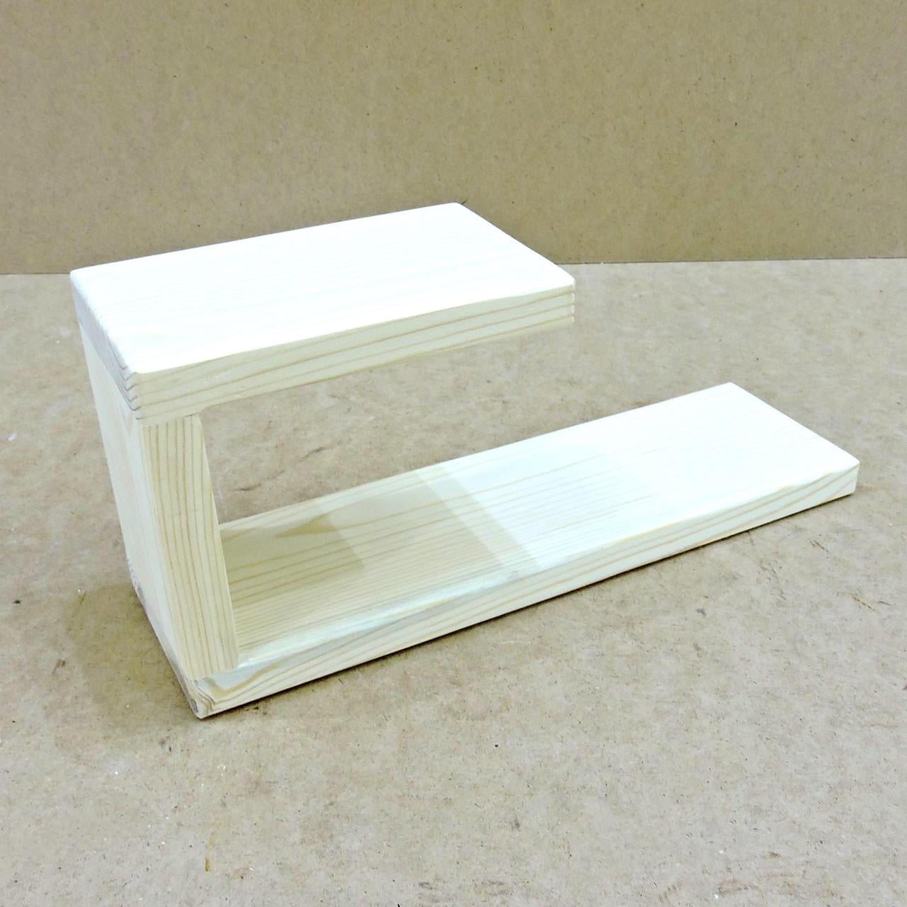 Полка настенная из дерева Бордже правая стандарт Бланже (НСП-0012401)