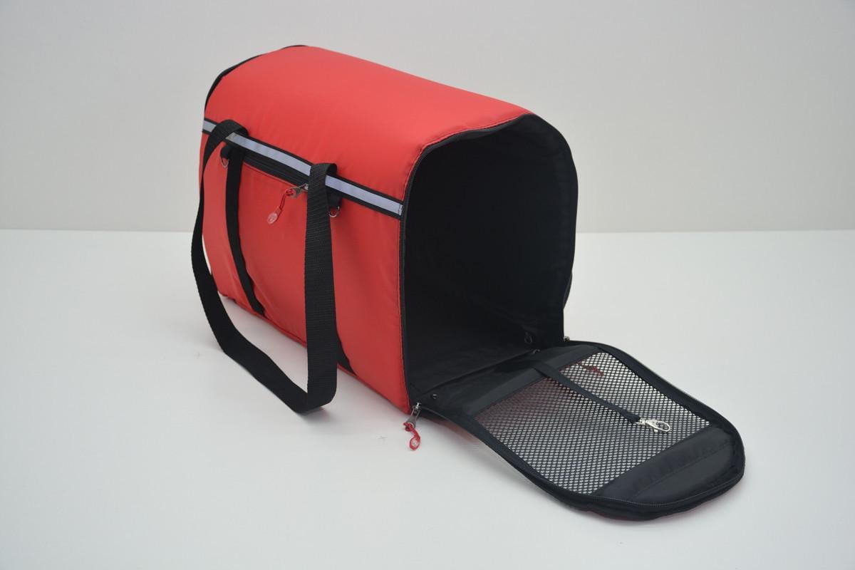 Сумка для переноски животных Турист №0 210х340х280 мм Красный (38246) - фото 2