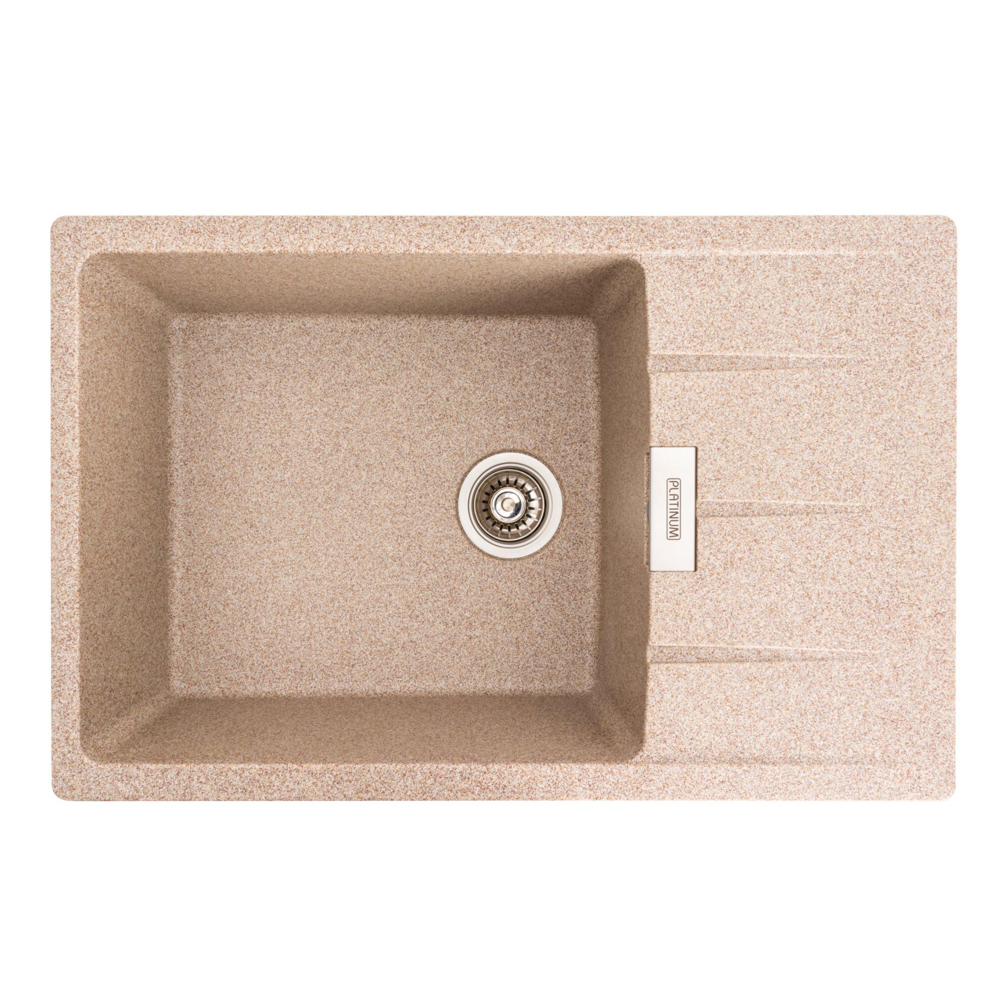 Мойка для кухни гранитная Platinum 7850 ROMA матовая Карамель Мойка для кухни гранитная Platinum 7850 ROMA матовая Карамель