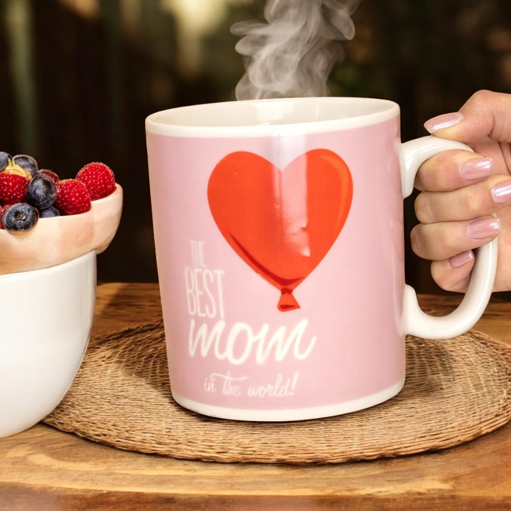 Кружка керамическая The Best MOM in the world 1 л Розовый - фото 2 Кружка керамическая The Best MOM in the world 1 л Розовый - фото 2