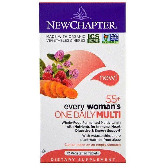 Витаминно-минеральный комплекс New Chapter 55+ Every Woman's One Daily Multi 72 вег. табл. (24159887)