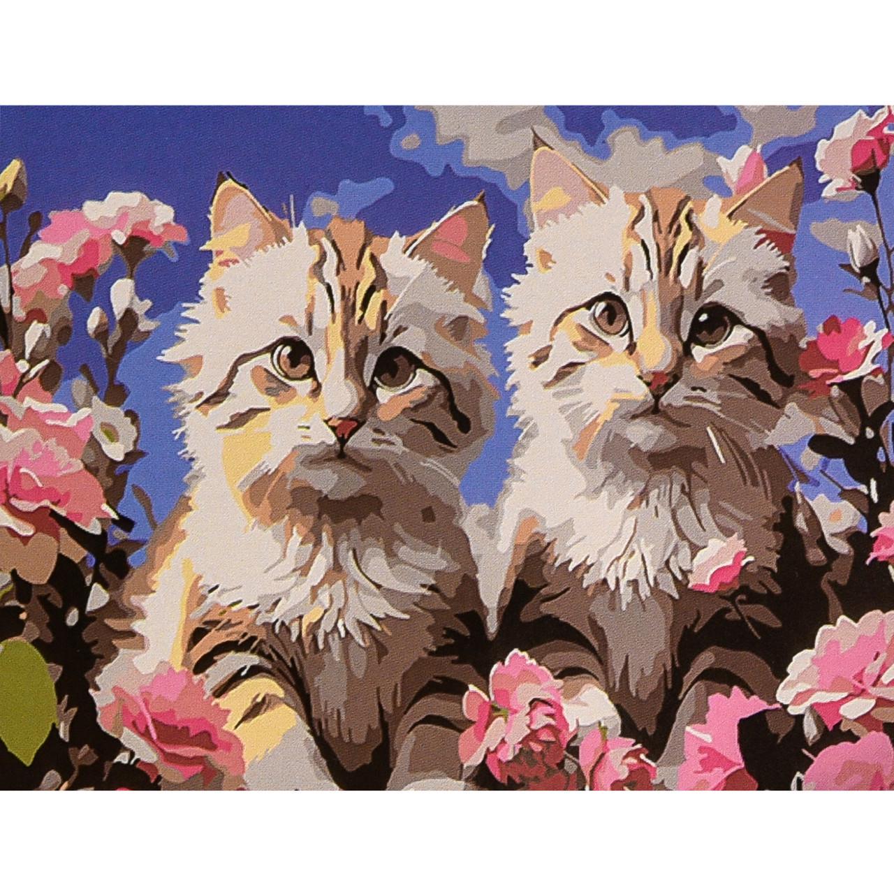 Картина по номерам Strateg Премиум Кошки 30х40 см (SS1198)