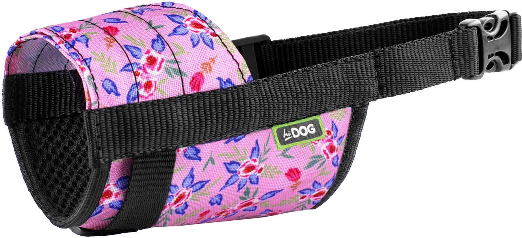 Намордник Hi Dog Flowers регулируемый нейлон №3 25-34 см Pink (2100102704016)