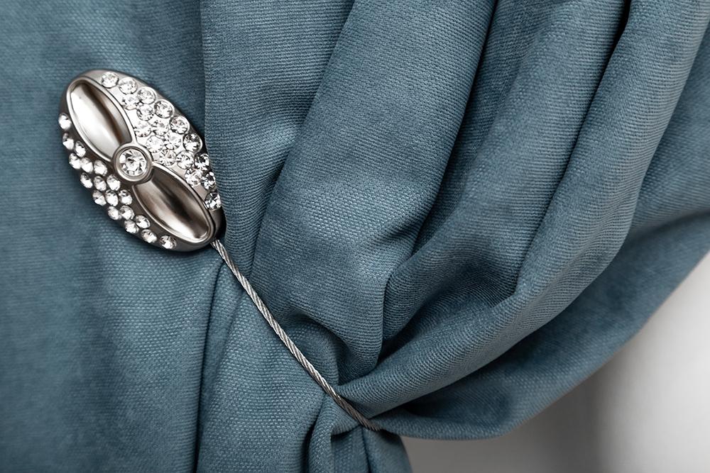 Комплект штор Микровельвет 1,5x2,85 м 2 шт. №18 Голубой (2896-01) - фото 3 Комплект штор Микровельвет 1,5x2,85 м 2 шт. №18 Голубой (2896-01) - фото 3