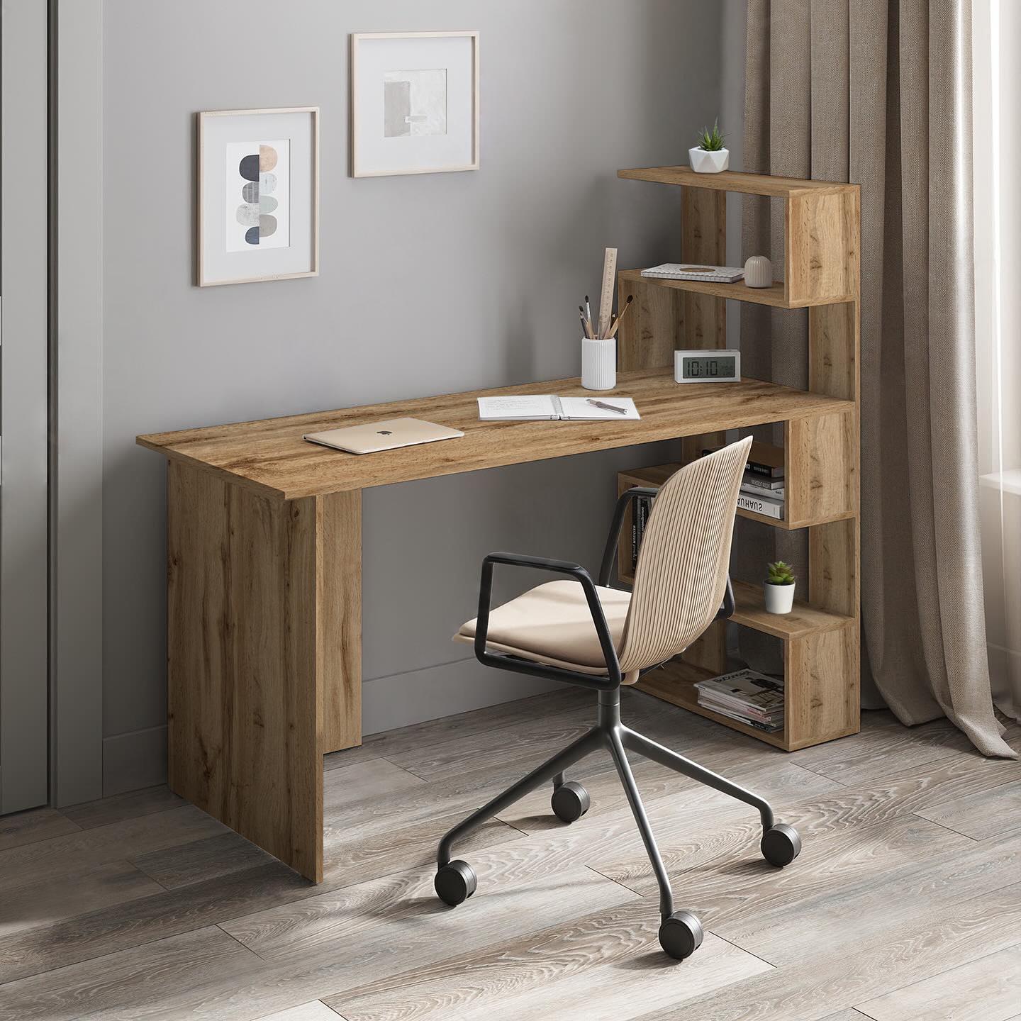 Письменный стол FST-15 1416х584х1226 мм Дуб Аппалачи - фото 1