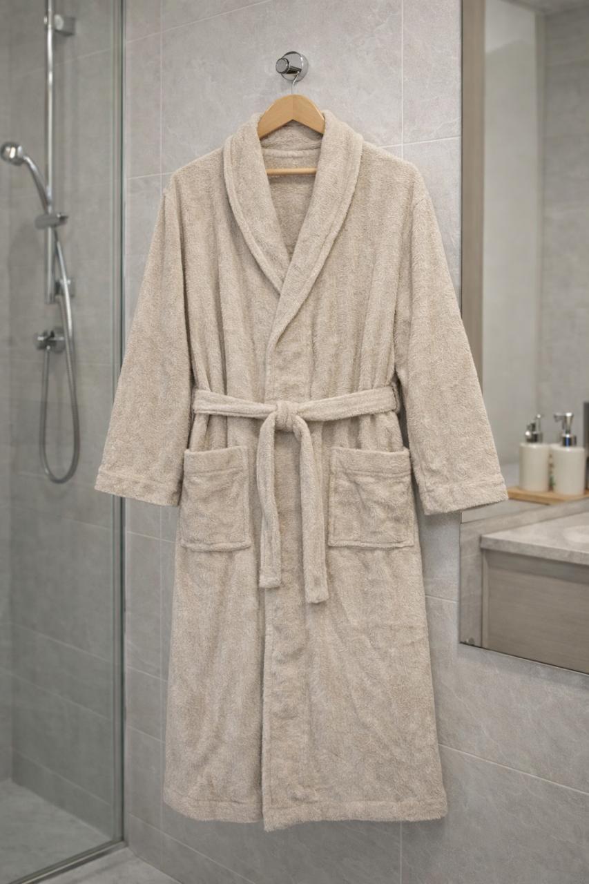 Халат унісекс махра XL Бежевий (1119)