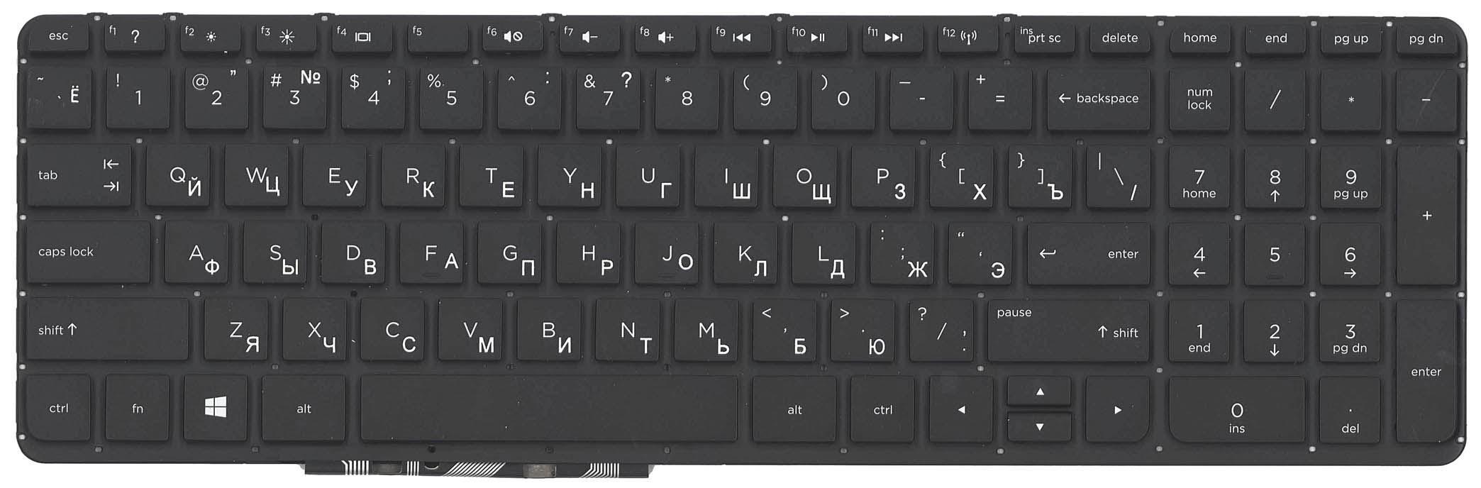 Клавиатура для ноутбука HP Envy 15-J000 горизонтальный Enter Black Клавиатура для ноутбука HP Envy 15-J000 горизонтальный Enter Black