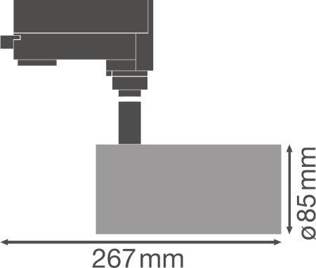 Светильник трековый Ledvance track sp d85 35 W 4000K 90ra nfl gy (4058075113749) - фото 3