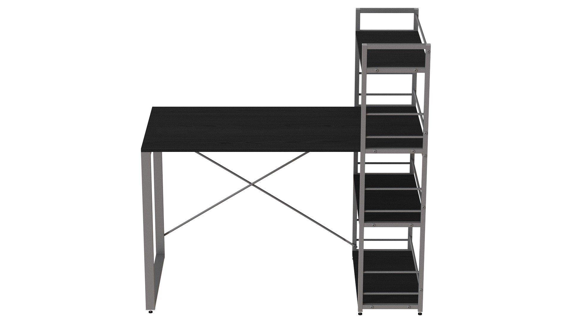 Письменный стол Ferrum-decor Konekt с этажеркой металл/ДСП 16 мм Серый/Венге Магия (FRD-105743) - фото 3 Письменный стол Ferrum-decor Konekt с этажеркой металл/ДСП 16 мм Серый/Венге Магия (FRD-105743) - фото 3