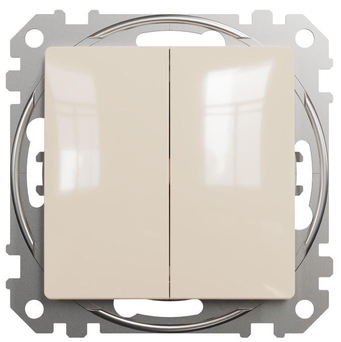 Выключатель двухклавишный Schneider Electric Sedna Design Бежевый (00000023710)