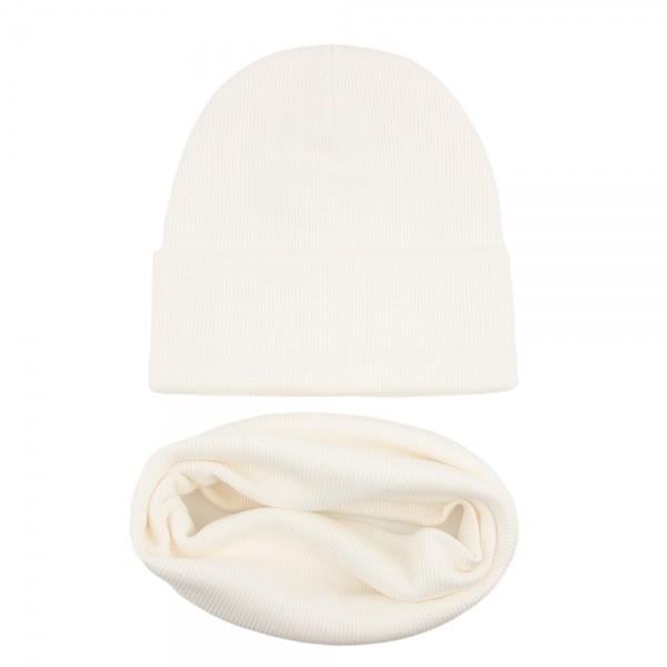 Шапка со снудом Luxyart унисекс р. 50-60 Белый (TL-314)