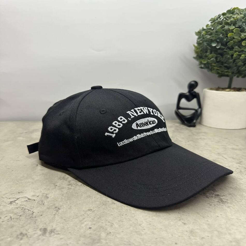 Кепка-бейсболка літня New York OS Чорний (00207) - фото 3 Кепка-бейсболка літня New York OS Чорний (00207) - фото 3