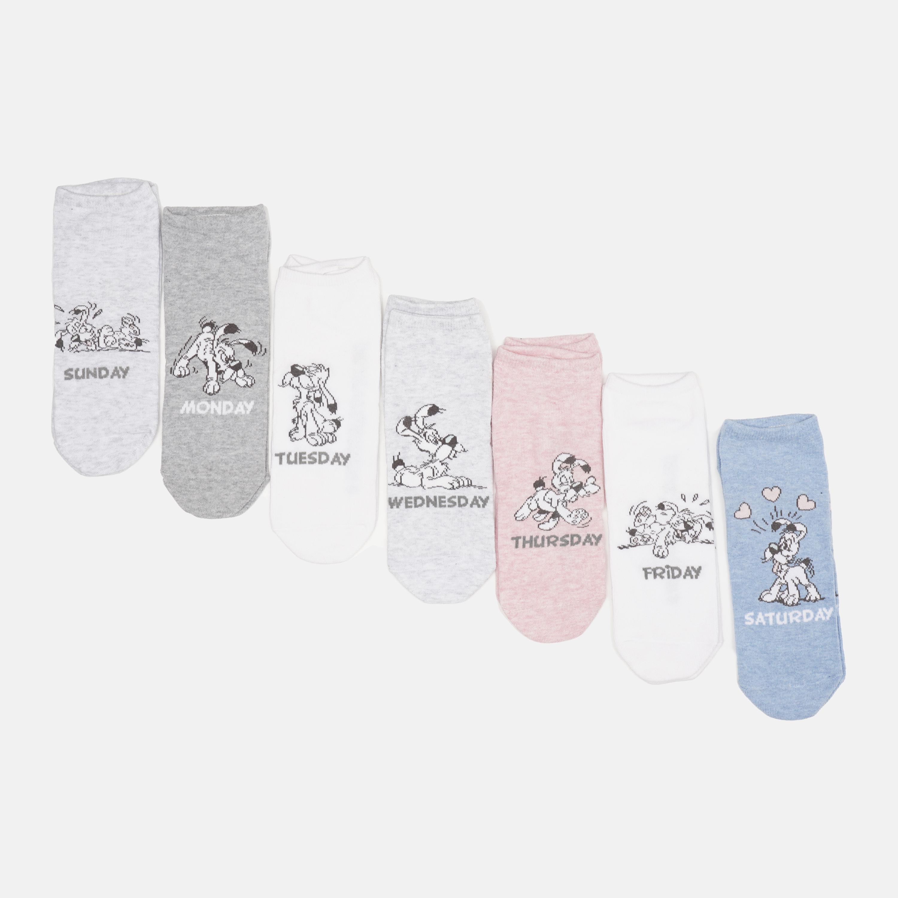 Носки C&A р. 39-42 7 шт. Розовый/Серый/Белый (2240679840601)