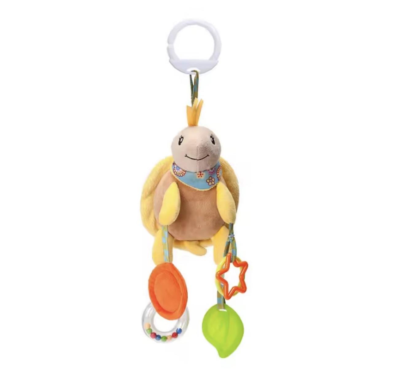 Геометричні фігури Підвісна черепашка з брязкальцями та прорізувачем 43х17 см (70)