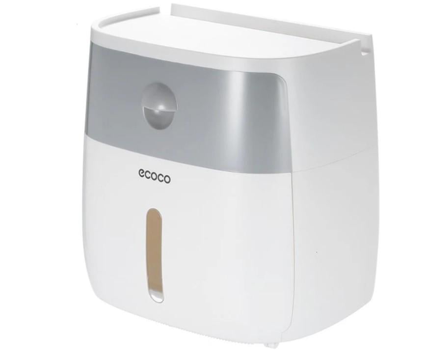 Держатель-органайзер для туалетной бумаги настенный с полкой Белый (29620997) Держатель-органайзер для туалетной бумаги настенный с полкой Белый (29620997)