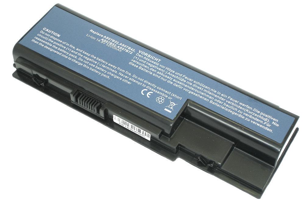 Акумулятор для ноутбука Acer AS07B42 Aspire 5520 14.8V 5200 mAh (009187)