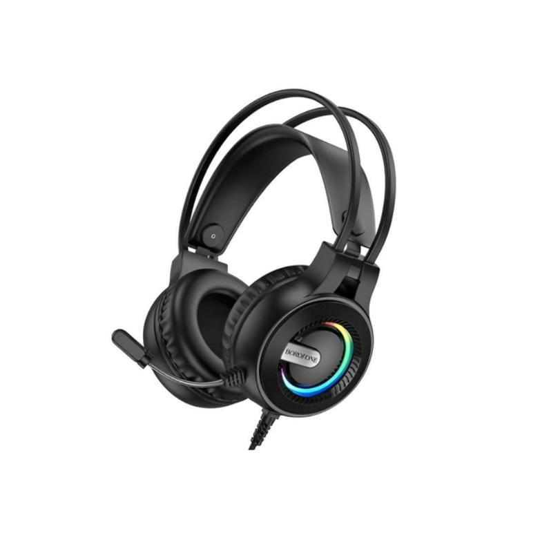 Наушники игровые проводные с микрофоном Borofone BO111 Eminent gaming Black (6941991119507)