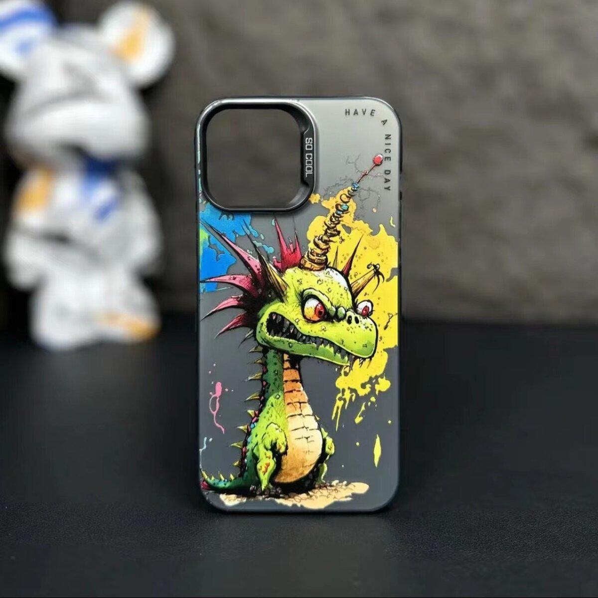 Противоударный чехол для Apple iPhone 15 Pro Max So Cool Print / Dragon