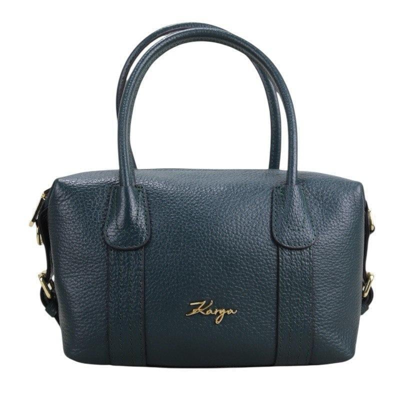 Женская сумка из натуральной кожи Karya 24х12х15 см Зеленый (2595-030)