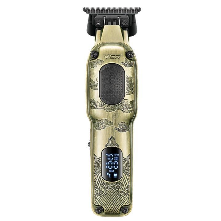 Тример VGR V-954 з LED дисплеєм та 4 насадками Золотистий (29425434)