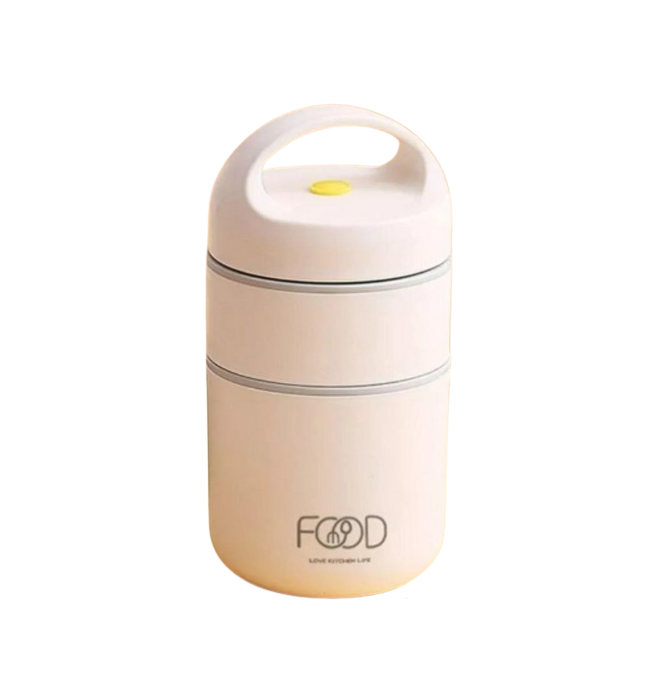 Термос тройной для еды с ложкой в термосумке (TRSIGI-BGE-0837)