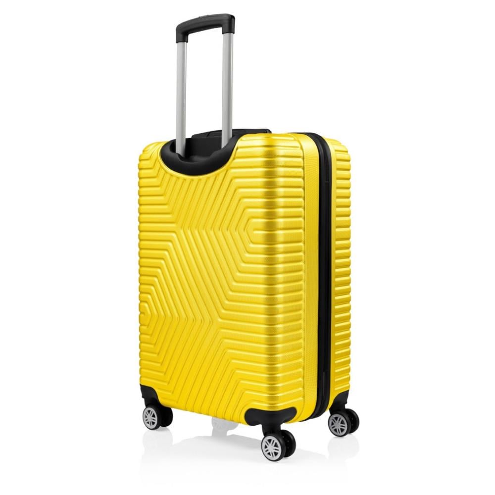 Валіза Polo ПК021-М полікарбонат на 4-х подвійних колесах середня М 70 л Жовтий - фото 5 Валіза Polo ПК021-М полікарбонат на 4-х подвійних колесах середня М 70 л Жовтий - фото 5