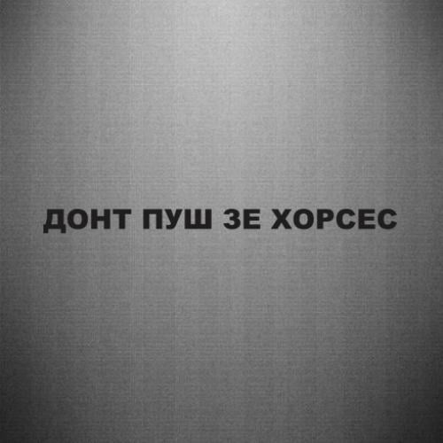 Наклейка "Донт пуш зе хорсес" 25x1,7 см (28606043)