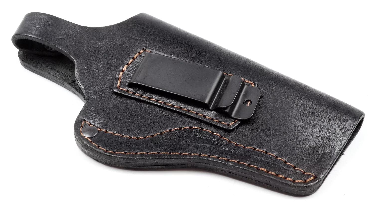 Кобура для Colt 1911 поясна з прихованого носіння не формована шкіряна зі скобою Чорний (27202)