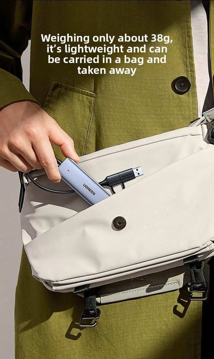 Хаб USB-C Ugreen 15 см 4 порти Сірий (65757) - фото 6 Хаб USB-C Ugreen 15 см 4 порти Сірий (65757) - фото 6