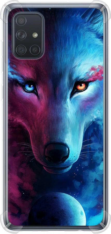 Чехол на Samsung Galaxy A71 2020 A715F Арт-волк (3999sp-1826-42517)