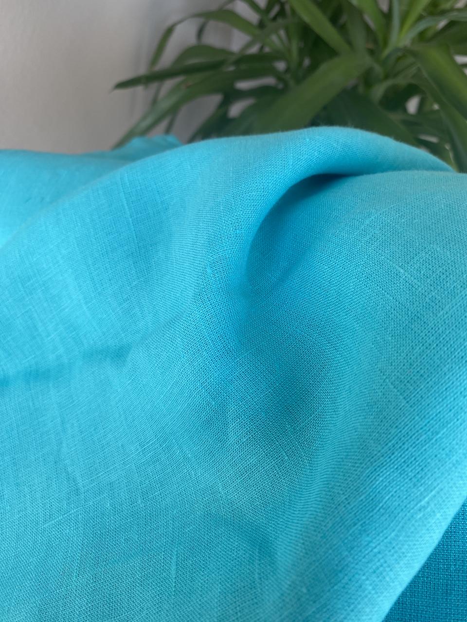 Ткань для пошива постельного белья LINEN PLUS 100% лен 220 см 779 Бирюзовый - фото 3 Ткань для пошива постельного белья LINEN PLUS 100% лен 220 см 779 Бирюзовый - фото 3