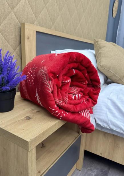 Покривало з різдвяним принтом Decorator WellSoft 150х210 см Червоний (87-180) - фото 2 Покривало з різдвяним принтом Decorator WellSoft 150х210 см Червоний (87-180) - фото 2
