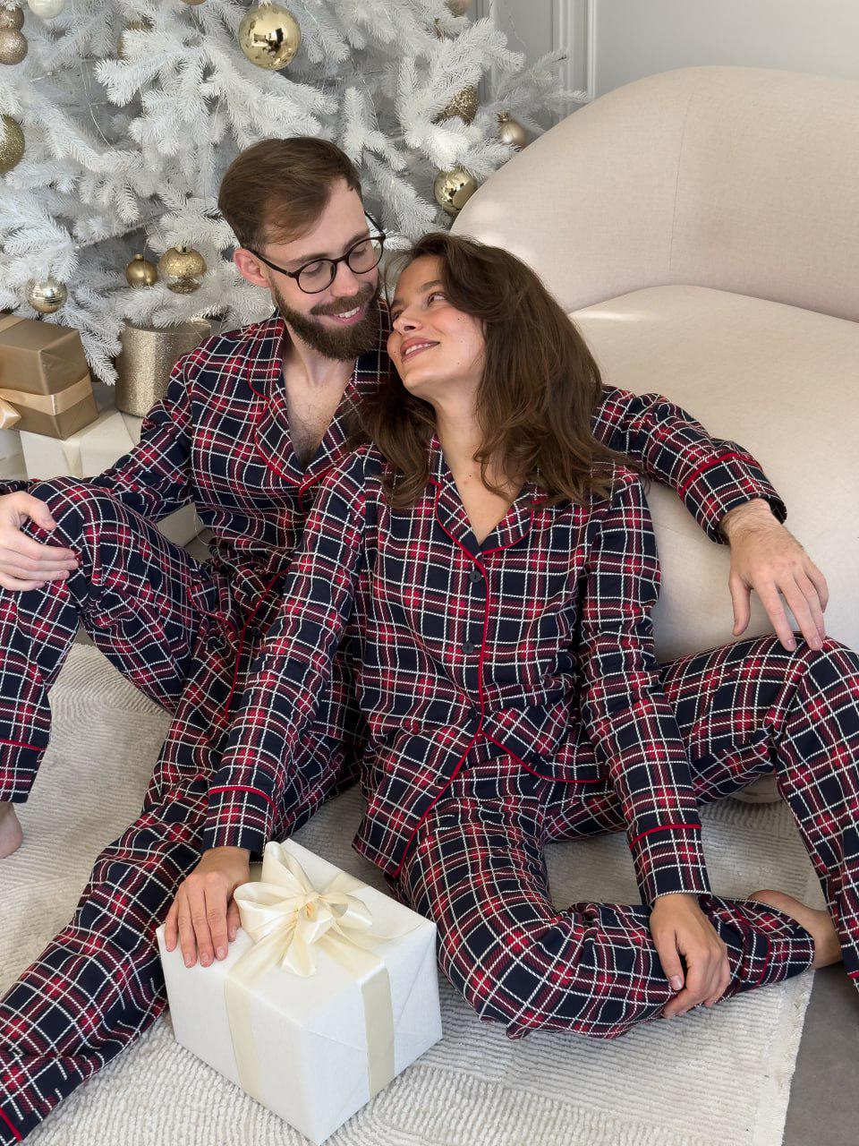 Пижамы парные мужская и женская Oxford с начесом M (KMW4041) - фото 6 Пижамы парные мужская и женская Oxford с начесом M (KMW4041) - фото 6