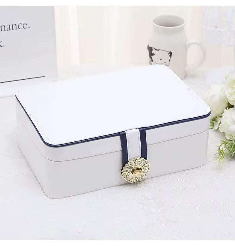 Органайзер-скринька для прикрас та аксесуарів двоярусний 23,5х16х9 см Білий (ST0407) - фото 3 Органайзер-скринька для прикрас та аксесуарів двоярусний 23,5х16х9 см Білий (ST0407) - фото 3