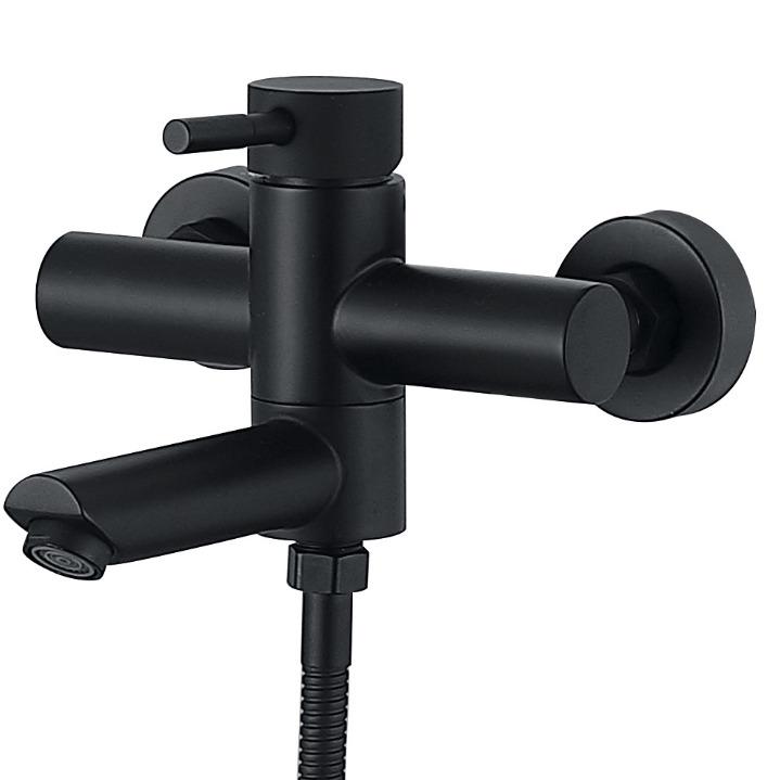 Змішувач для ванної Lidz Aria 05P-BES LD048AR43369 одноважільний Чорний (158617)