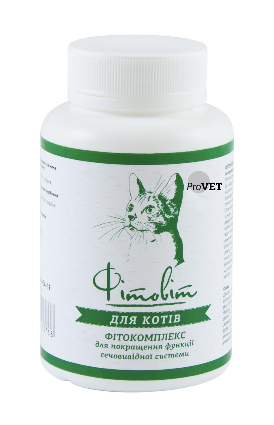 Фитокомплекс для кошек ProVET Фитовит для улучшения функции мочевыводящей системы 100 таб. (4823082416950)