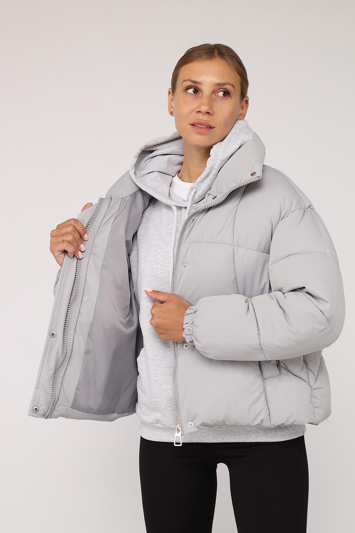 Куртка жіноча демісезонна ЦБ-00277857 р. 52 Сірий (29080000) - фото 2 Куртка жіноча демісезонна ЦБ-00277857 р. 52 Сірий (29080000) - фото 2