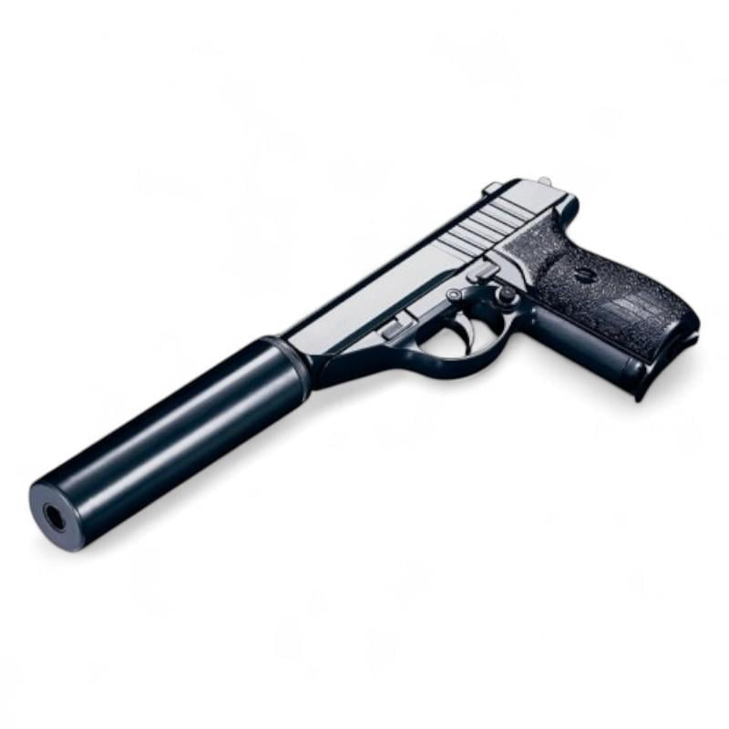 Детский пистолет Galaxy Walther PPS с глушителем металлический пружинный шарики 6 мм (G.3A)