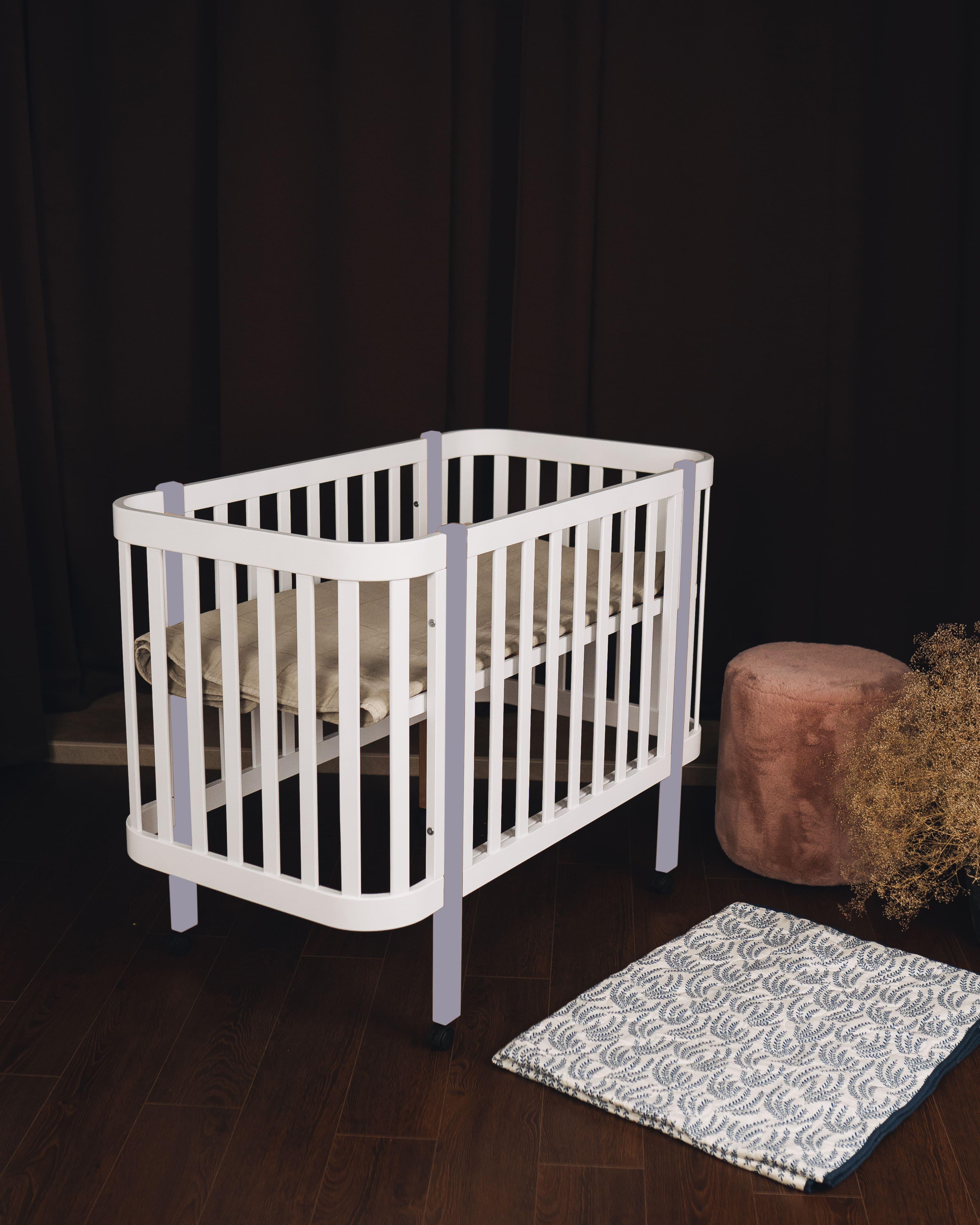 Детская кроватка Dominanta Милано с опускной боковиной Белый (ЛД 7 Б_02) - фото 2 Детская кроватка Dominanta Милано с опускной боковиной Белый (ЛД 7 Б_02) - фото 2