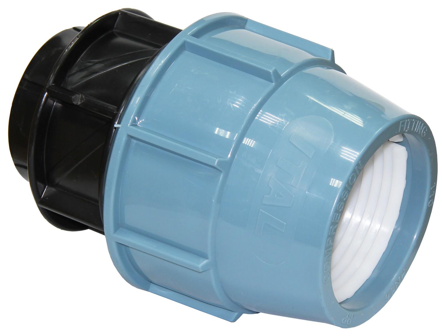 Муфта сполучна для поліетиленових труб з внутрішнім різьбленням ITAL МРВ 110 мм x 3" (AR3106)