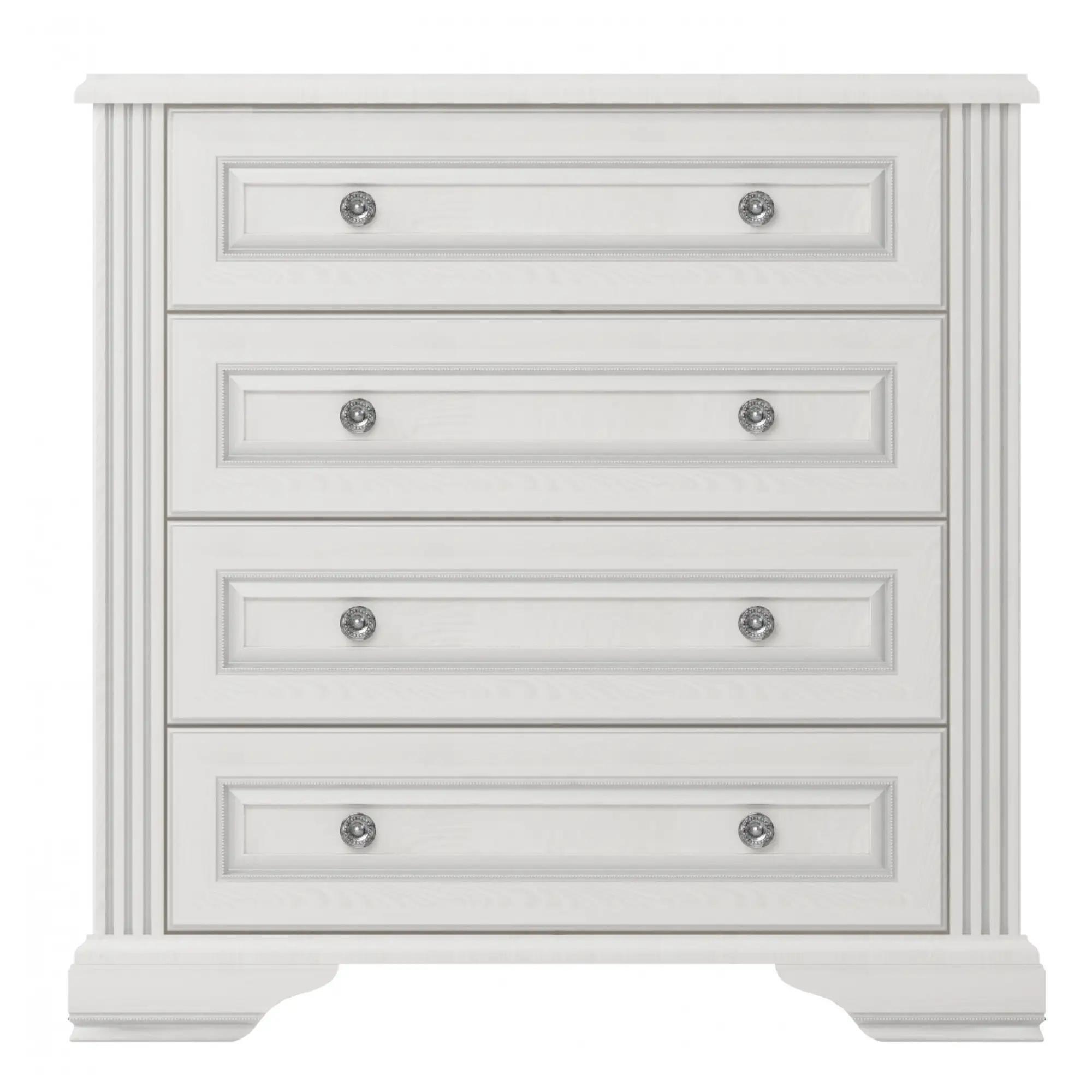 Комод в спальню Гербор Уайт 4S_90 с телескопами Ясень снежный/Сосная серебряная (00000057639) Комод в спальню Гербор Уайт 4S_90 с телескопами Ясень снежный/Сосная серебряная (00000057639)