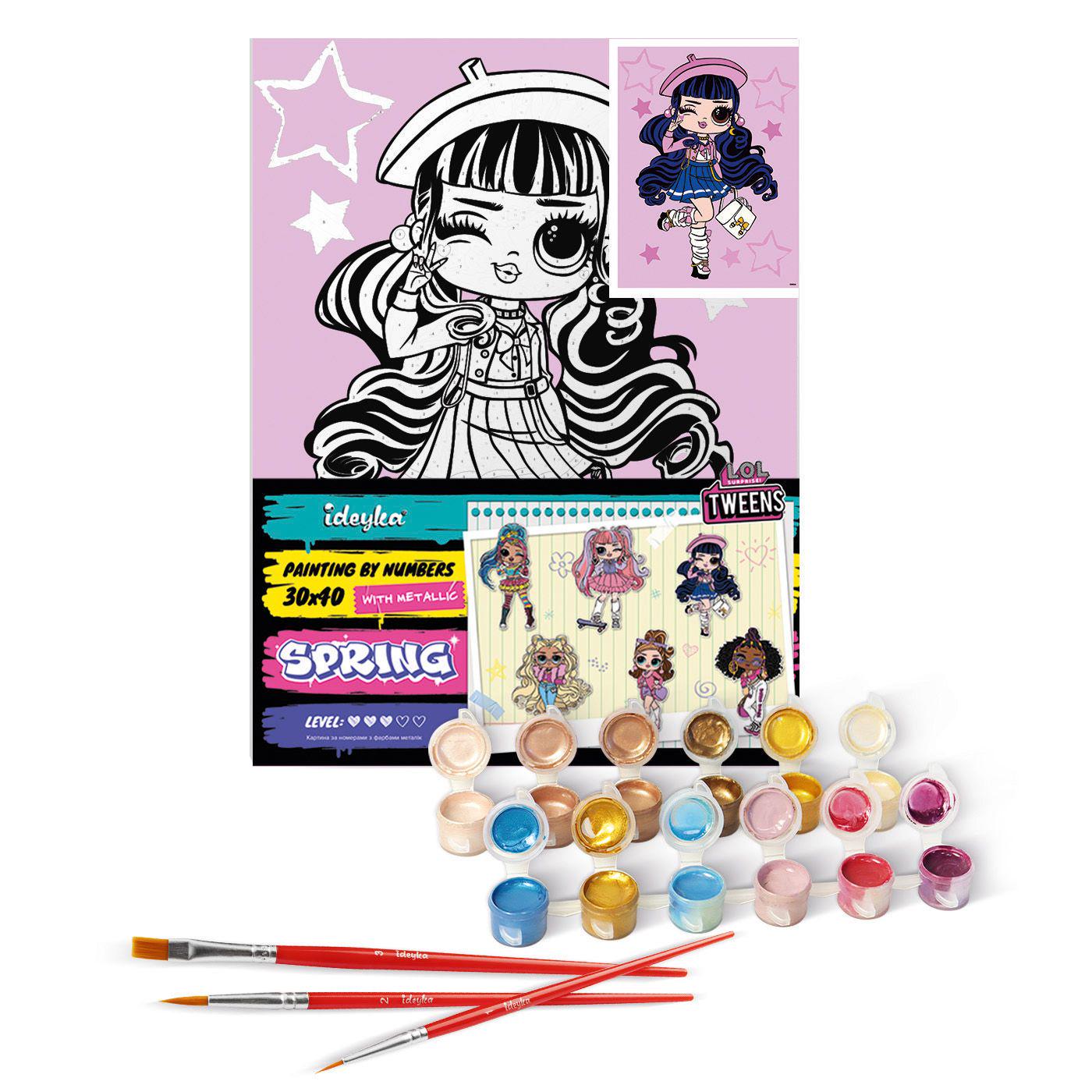 Картина за номерами для дітей Ideyka LOLSurprise! Tweens Aya Cherry КНО6283 30x40 см (MTT-196488)