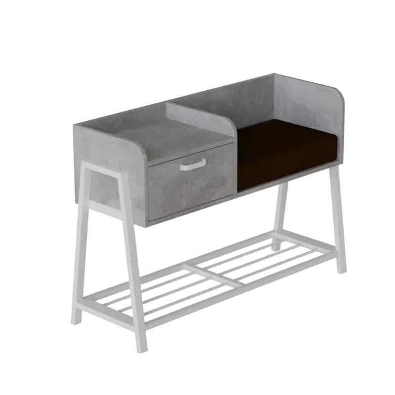 Банкетка Ferrum Decor Бланка 100х32х54 см Бетон/Серый (28493710)