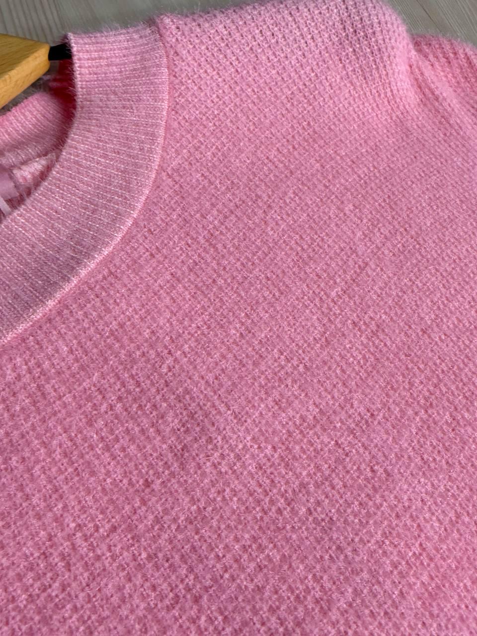 Светр жіночий Fancy Matinee 7571 вафельний з ангори оверсайз OS Рожевий (4987) - фото 2 Светр жіночий Fancy Matinee 7571 вафельний з ангори оверсайз OS Рожевий (4987) - фото 2