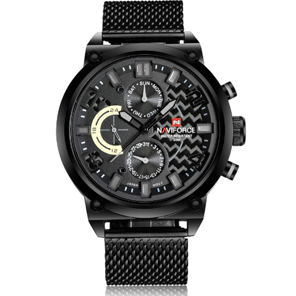 Часы наручные мужские Naviforce Brutto Black (1298)