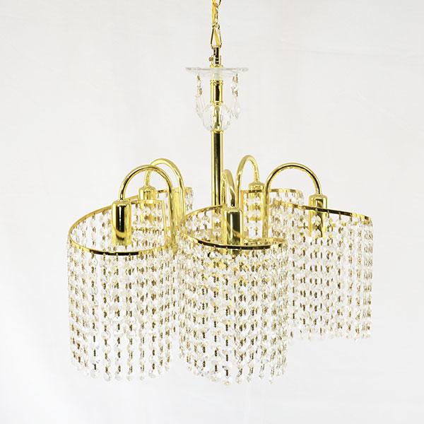 Люстра класична 2418/5 з хрусталиками на 5 ламп Золотистий (31424480)