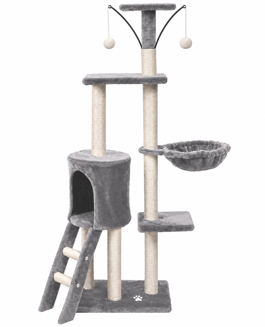 Игровой комплекс-дряпалка для кошек Bonro B-40 138 см Серый (5220)