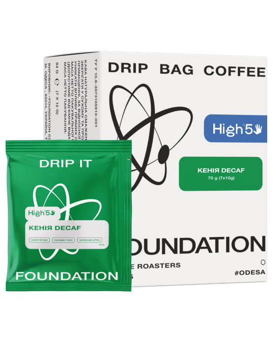Дрип-кофе FOUNDATION COFFEE ROASTERS Кения Decaf 7 шт./пак. Дрип-кофе FOUNDATION COFFEE ROASTERS Кения Decaf 7 шт./пак.